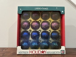 Linens N Things Vintage Glass Christmas Tree Ball Ornaments USA Made Holiday - £11.67 GBP