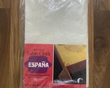 Vintage Espana 100% Vinyl Tablecloth 60”X90” Oblong New Old Stock Made I... - $21.84