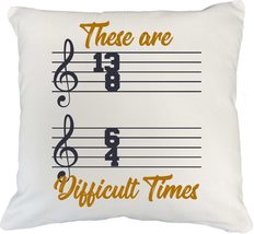 Make Your Mark Design Musical Notes White Pillow Cover for Musician &amp; In... - $24.74+