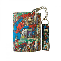 Spider-Man Swinging Comics Chain Wallet Multi-Color - £23.61 GBP