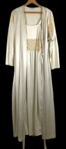 Vtg Peinoir Set DVF Designer Diane Von Furstenberg Nightgown &amp; Robe Romantic S - £112.16 GBP