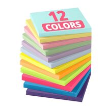 Sticky Notes 3x3in 12 Pads Vibrant Colors Easy to Stick School Office Home - €4,45 EUR