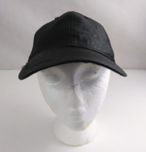Solid Black Leather Unisex Adjustable Baseball Cap (I) - $7.91