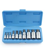 Triple Square Automotive Spline Bit Socket Set Metric Tools 10-Piece Kit... - $50.53 CAD