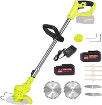 Weed Eater Cordless Brush Cutter With 9 Blades, Trimmer For Lawn, Garden... - £124.21 GBP