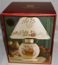 Lenox Williamsburg Boxwood And Pine Pattern Porcelain Candle Lamp Mint In Box - $29.69