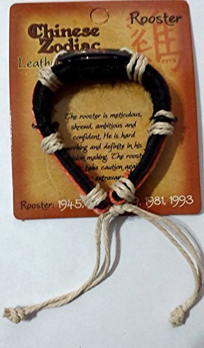 Chinese Zodiac Leather Bracelet with Adjustable Sizing (Rooster) [Misc.] - $0.98