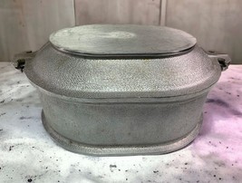 Vtg Guardian Service Cookware Aluminum 12&quot; Oval Roaster with Serving Tray Lid - £50.16 GBP