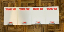 Vintage TWA Trans World Airlines Lot of Four (4) &quot;TAKE 10!&quot; Note Pads Promos New - £6.08 GBP