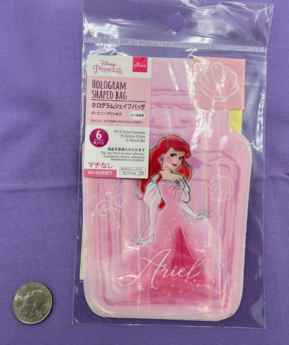 Primary image for Disney Ariel Hologram Shaped Bags - Set of 6 Enchanting Gift and Party Packaging