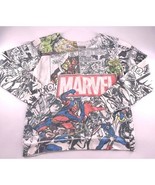 Marvel Comics Sweatshirt Womens Small White Black Y2K Pullover Long Sleeve - $24.37
