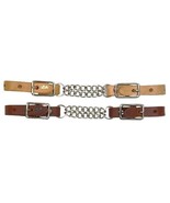 Western Horse Leather Double Curb Chain Strap Attach to the bit on the b... - £7.76 GBP