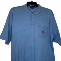 Polo Ralph Lauren Golf Shirt Size XL Unique Crest Blue Mens 100% Cotton SS - £15.56 GBP
