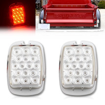 Red LED Tail Brake Light Clear Lens Pair for 1940-53 Chevy GMC Truck &amp; 37-38 Car - £52.55 GBP