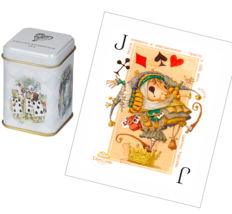 Alice&#39;s Adventures Mini Collectible Empty Gift Tin Postcard Joker Set - £9.28 GBP