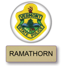 Super Troopers Ramathorn Police Name Badge &amp; Button Halloween Costume Pin Back - £12.13 GBP