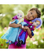 16&quot; inches Disney Frozen Movie Queen Elsa &amp; Anna Plush Soft Doll Gift Co... - $471.31 MXN