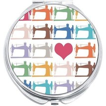 Sewing Machine Love Compact with Mirrors - Perfect for your Pocket or Purse - £9.54 GBP