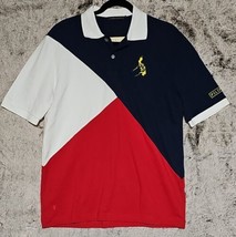 Collezione C2 Philippines Map Polo Color Block Shirt 5 Medium Linen - £11.08 GBP
