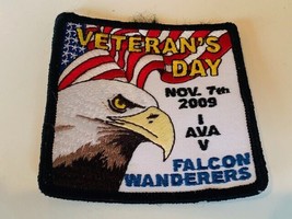 Advertising Patch Logo Emblem Sew vtg patches 2009 Veterans Day Falcon W... - $14.80