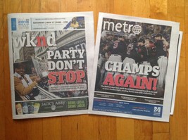 Boston Red Sox 2018 World Series Champions Boston  Metro Newspaper Set G... - £12.41 GBP