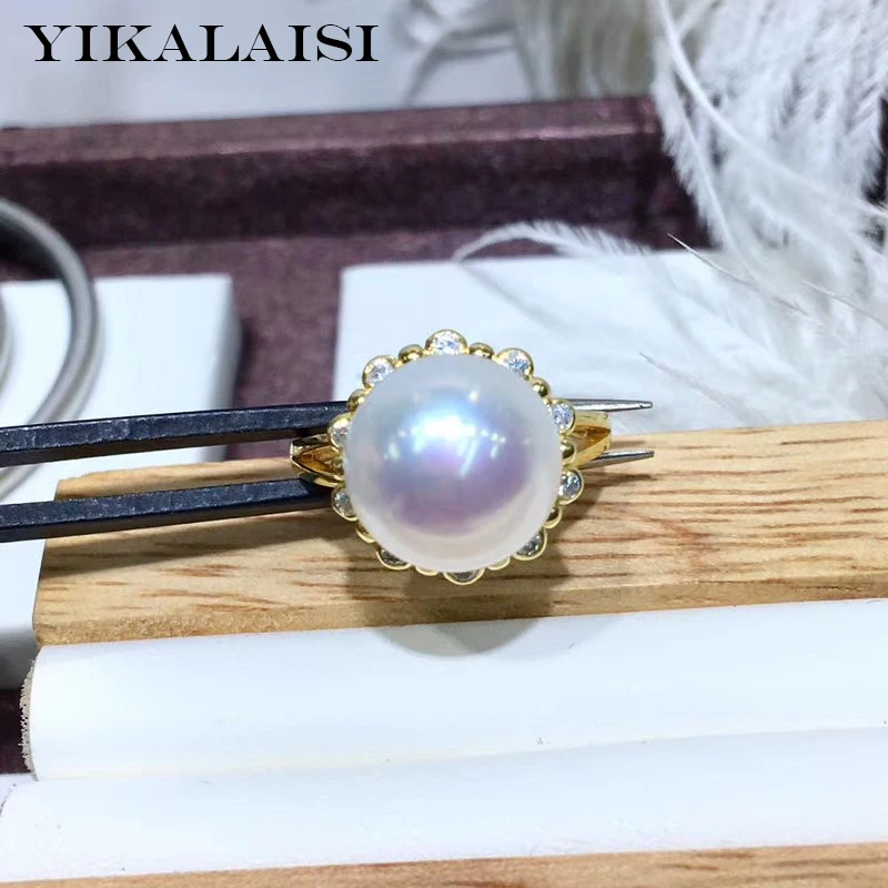 YIKALAISI 925  Silver Jewelry  Rings 2019 Fine   jewelry 10-11mm Rings  For Wome - £24.58 GBP