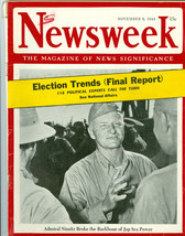 Newsweek   Admiral   Nimitz   November  6 1944 - £27.29 GBP