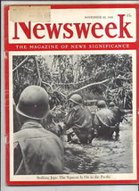 NEWSWEEK STALKING JAPAN  PACIFIC    NOVEMBER 22 1943  - £15.55 GBP