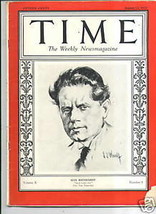 MAGAZINE TIME   MAX REINHARDT AUGUST 27 1927 - £78.83 GBP