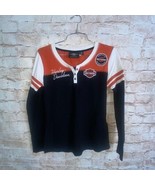 Harley Davidson Women’s Classic Colorblock Henley Size XS Petite - $40.26 CAD