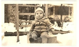 Ernest Hubbard Kellogg baby photograph 1935 vintage original - $14.00