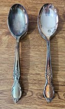 12pc Wm Rogers &amp; Son Is Silverplate Victorian Rose Table Spoons 6.75&quot; No Monog. - £17.57 GBP