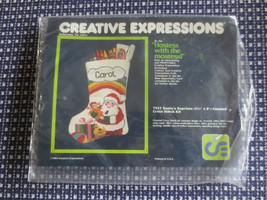 Creative Expressions Santa&#39;s Surprises Cross Stitch Sealed Stocking Kit #7927 - £6.26 GBP