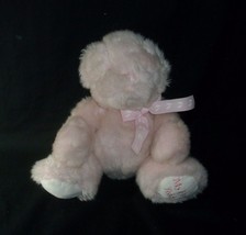 Vintage Baby Ganz My First 1ST Pink Teddy Bear Stuffed Animal Plush Toy W/ Bow - £29.70 GBP
