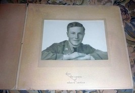 WWII Soldier in Uniform Cabinet Photo - Edward Vantine Studio, Hamilton NY - £13.76 GBP