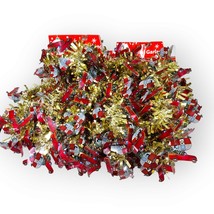Red Truck Camper Tinsel Garland 2 15 FT Strands Gold Christmas Holiday - £11.70 GBP