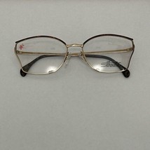 VTG New Old Stock Silhouette Art Deco Wavy Tortoise Gold Glasses M6284 5... - £31.34 GBP
