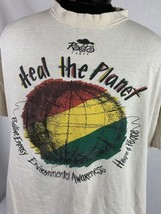Vintage Roots T Shirt Single Stitch Canada Heal The Planet Hip Hop BOXY 90s XL - £23.62 GBP