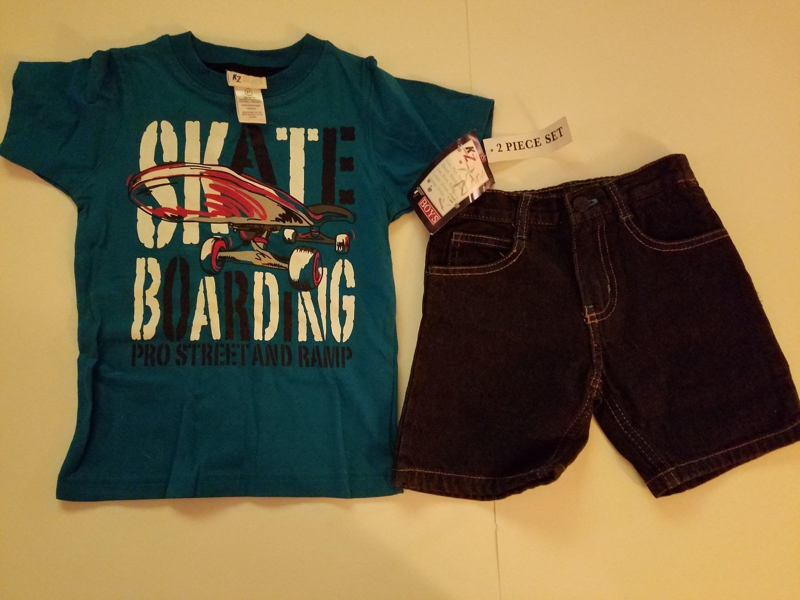 Kid Zone  Toddler Boys 2pc Short Outfit  Sizes 4T NWTSkate Boarding - $15.99