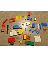 Lot Of 120 Vintage LEGOS BLOCKS  Including Vehicle Roof Hinge. - £14.44 GBP