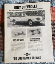 1967 Vintage Chevrolet Magazine Ad Single Pages 10 x 13 Job Tamer Trucks - £8.92 GBP