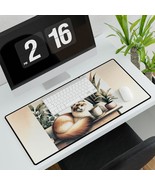 Boho Cat Desk Mat, Cozy Cat Art Mouse Pad, Home Office Decor, Gift for C... - $28.07 CAD