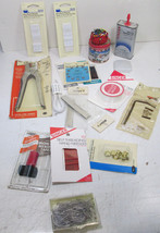Vintage Lot Sewing Supplies Pin Cushions Buttons Pins Machine Oil - $14.24