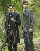 DAVID TENNANT &amp; MATT SMITH SIGNED PHOTO 8X10 RP AUTOGRAPHED DOCTOR WHO - £15.70 GBP
