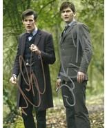 DAVID TENNANT &amp; MATT SMITH SIGNED PHOTO 8X10 RP AUTOGRAPHED DOCTOR WHO - £15.92 GBP