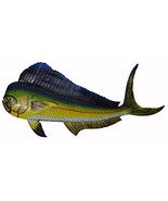 LG MAHI MAHI DOLPHIN SPORT FISH METAL WALL ART TROPHY NAUTICAL COASTAL B... - $39.54