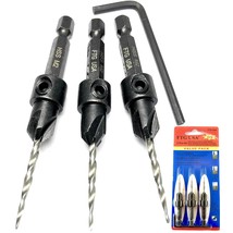 Countersink Drill Bit Set 3 Pc #4 (7/64&quot;) Wood Countersink Drill Bit Same Size S - £22.36 GBP