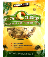 Kirkland Signature Cashew Clusters with Almonds &amp; Pumpkin Seeds 32Oz EXP... - $20.11