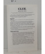 Parker brothers Clue Replacement Spanish Instructions Manual #2 - $92.35 MXN