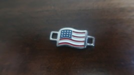 American Flag Red Wing Shoe Co Shoe Lace Charm Keeper - £7.88 GBP